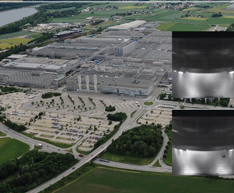 Planta industrial monitorada por múltiplas câmeras FLIR fixas