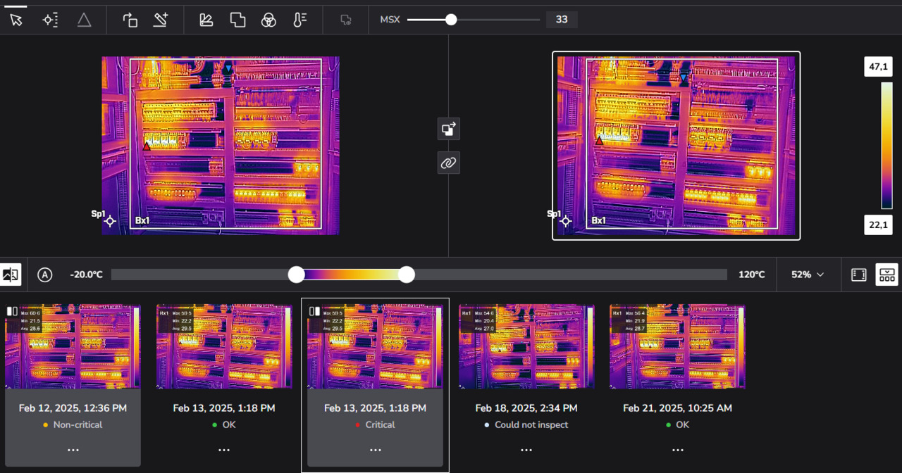 FLIR Thermal Studio — análise e laudo no desktop
