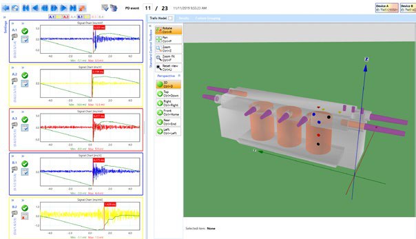 Software PDL com sinais acústicos triangulados e modelo 3D