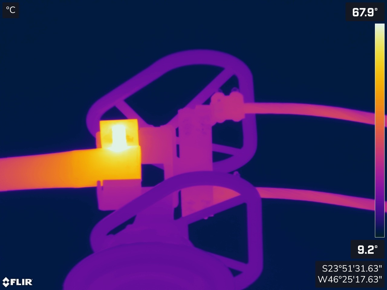 Termografia FLIR T1k em subestação — inspeção de pontos quentes